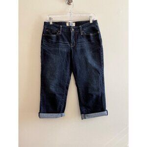 Levi's Signature Capri Jeans Womens 6 Dark Wash Cuffed Stretch